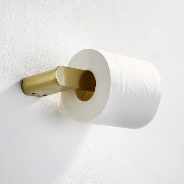 oro Portarrollos de papel higiénico 1 Retro Gold Wall Mount Toilet Paper Holder For Bath - Imagen 2