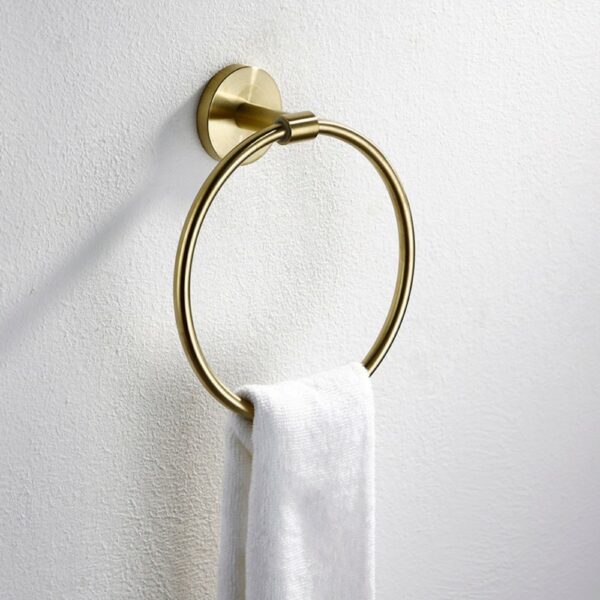 Modern Simple Gold Round Towel Ring Supply - 图片 5