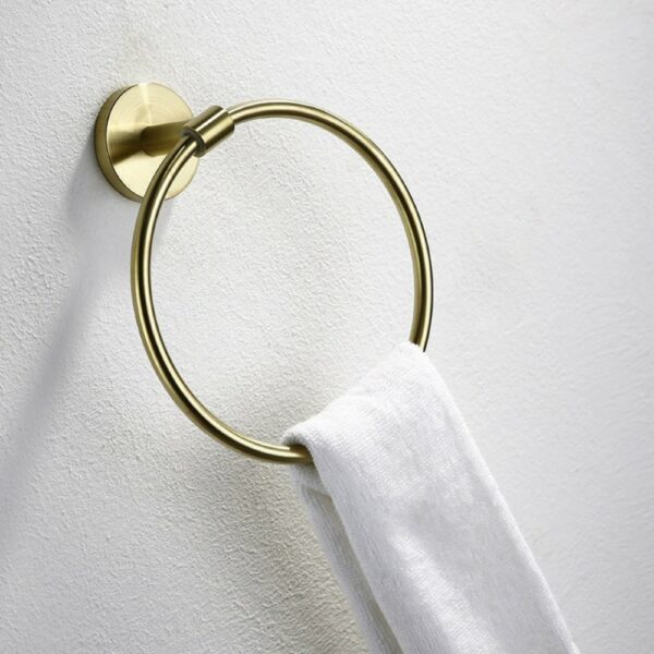 Modern Simple Gold Round Towel Ring Supply - 图片 4