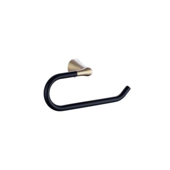 Toallero Anillo Acero Negro Oro