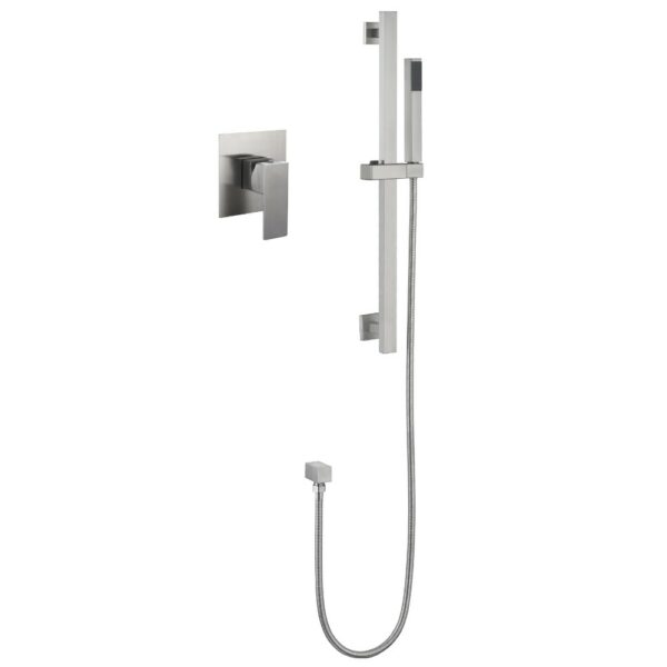 LL9051 1 Ducha oculta cuadrada con barra deslizante SUS304 Cepillado
