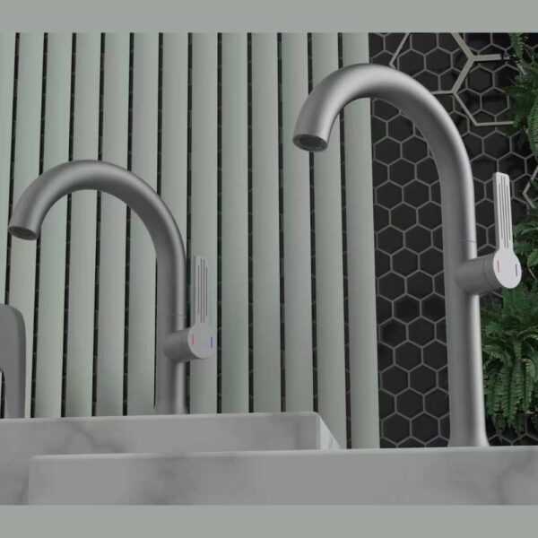 Brass Tall Basin Mixer Tap Hot And Cold Series Factory Sale - Imagen 7
