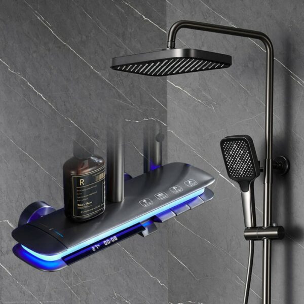 Innovative Digital Piano Shower System With Storage Rack - Imagen 2