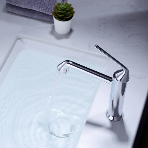 Modern Chrome Bathroom Basin Faucet Brass Retro Design - Imagen 9