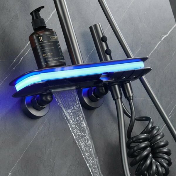 Innovative Digital Piano Shower System With Storage Rack - Imagen 5