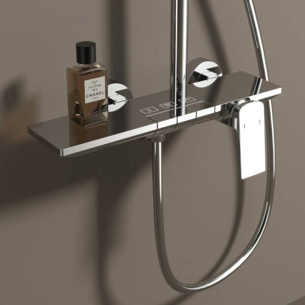 4 Simple 3 Function Piano Shower System With Waterfall Spout - Imagen 2