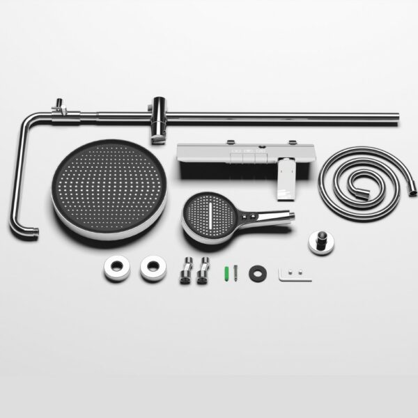 5 Simple 3 Function Piano Shower System With Waterfall Spout - Imagen 3