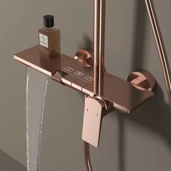 2024 Best Piano Shower Set With 3 Botton Rose Gold Color - Imagen 2