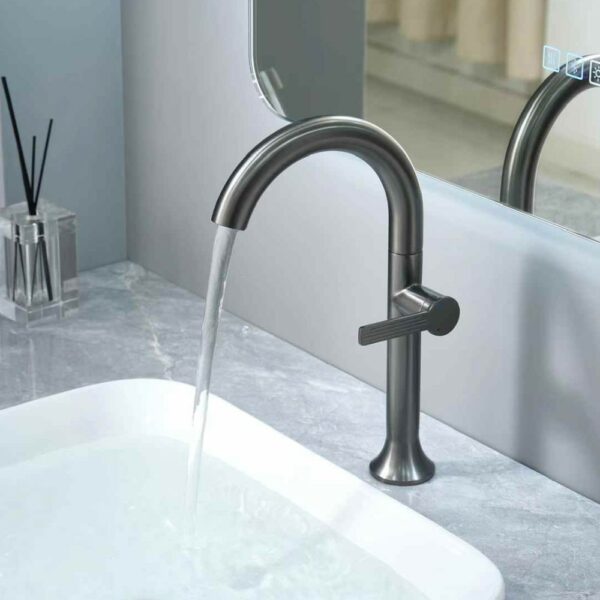 Brass Tall Basin Mixer Tap Hot And Cold Series Factory Sale - Imagen 5