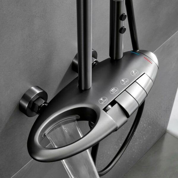 Brass UFO Rainfall Piano Shower System With Unique Design - Imagen 4