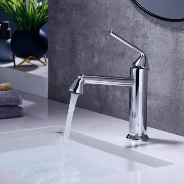 Modern Chrome Bathroom Basin Faucet Brass Retro Design - Imagen 2