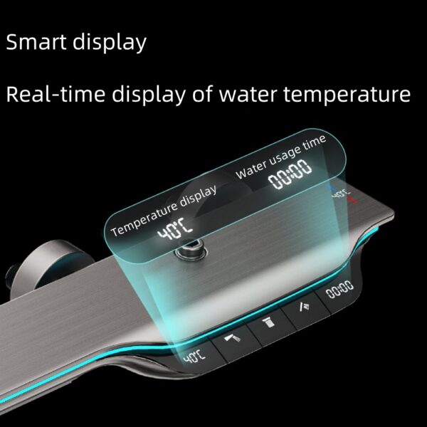 Top Quality Smart Piano Shower Head Set With Digital Display - Imagen 2