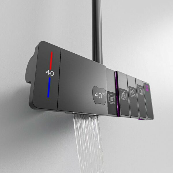 Grey Digital Display Shower System With 5 Botton Supplier - Imagen 2