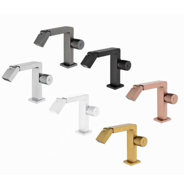 Low Style Brass Basin Tap Faucet With Adjustable Water Spout - Imagen 2
