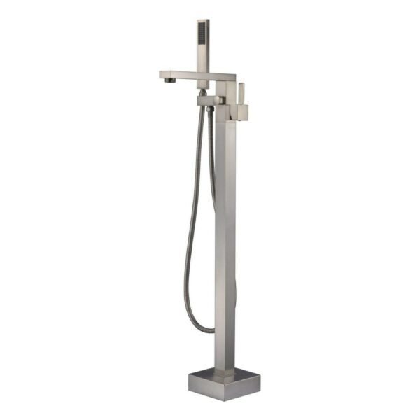 2 10 Square Freestanding Bathtub Faucet With Hand Shower SUS304 - Imagen 2