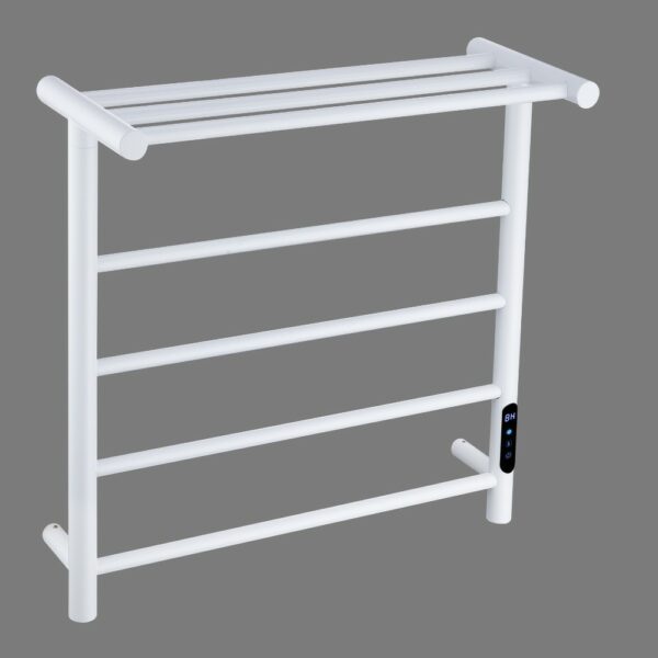 Round Modern Towel Warmer with Digital Display And Shelf - Imagen 3