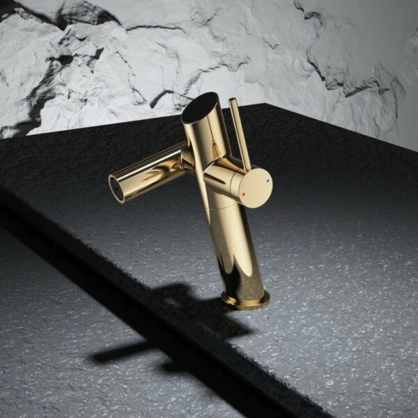 Adjustable Long Spout Wash Basin Faucet Mixer Rose Gold - Imagen 8