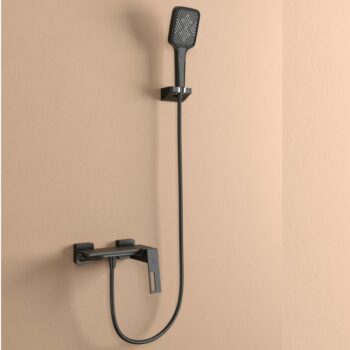 Hot And Cold Bathtub Mixer With Showerhead Grey Finished