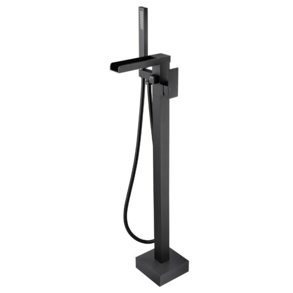 6 6 Square Waterfall Freestanding Tub Faucet With Hand Shower - Imagen 3