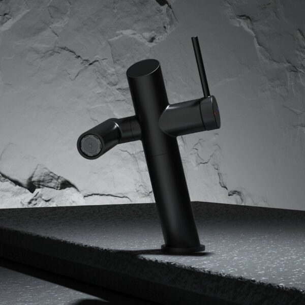 Adjustable Long Spout Wash Basin Faucet Mixer Rose Gold - Imagen 5