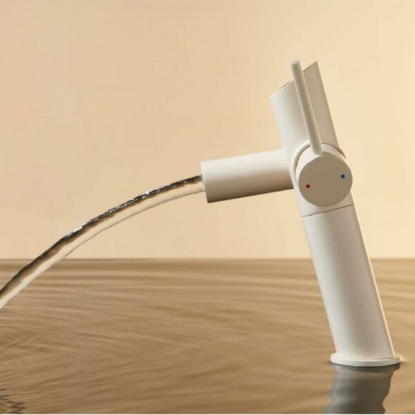Adjustable Long Spout Wash Basin Faucet Mixer Rose Gold - Imagen 4