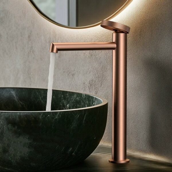 7 3 Luxury Rose Gold Basin Mixer Tap Round Handle New Design - Imagen 7