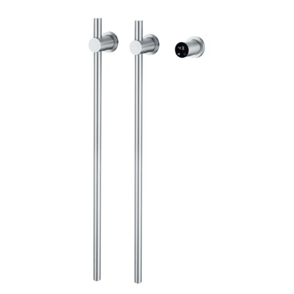 Narrow Vertical Heated Towel Rail Cylindrical Digital