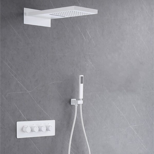 5 1 Premium Waterfall Rain Showerhead Square Wall-mounted - Image 5