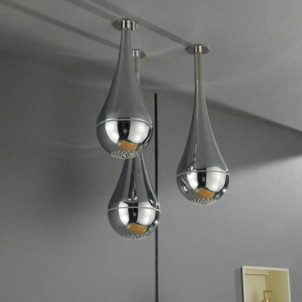 9 Italian Inspired Teardrop Rain Shower Head SUS304 - Imagen 2