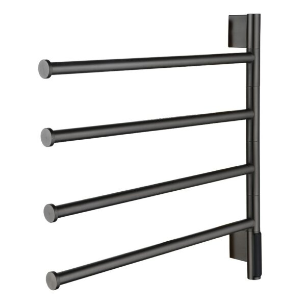 3 1 Wired Heated Towel Rail Round 180 Degree Adjustable Bars - Imagen 3