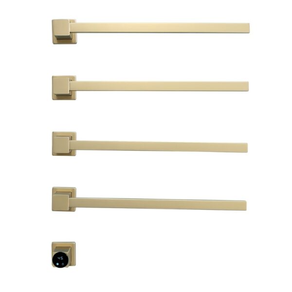 3 Electric Towel Warmer Rack Square Horizontal Adjustable Bars - Imagen 2