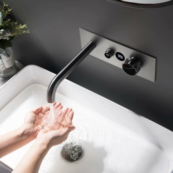 Digital Wall Mounted Basin Tap With Temperature Control - Imagen 6