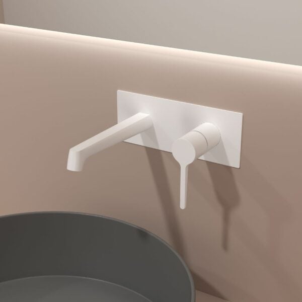 1 1 Wall Mounted Bathroom Faucet In A Classic Square Design - Imagen 10