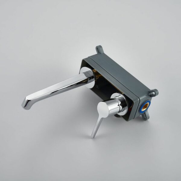 Round Wall Mounted Mixer Taps Minimalist Style Matching Set - Imagen 12