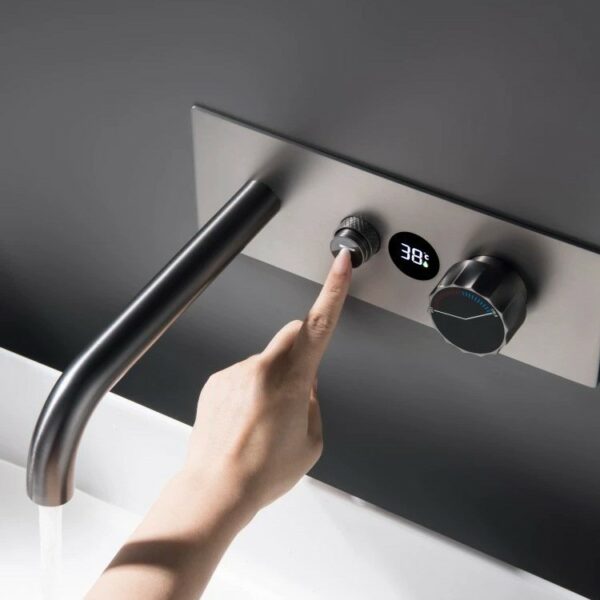 Digital Wall Mounted Basin Tap With Temperature Control - Imagen 5