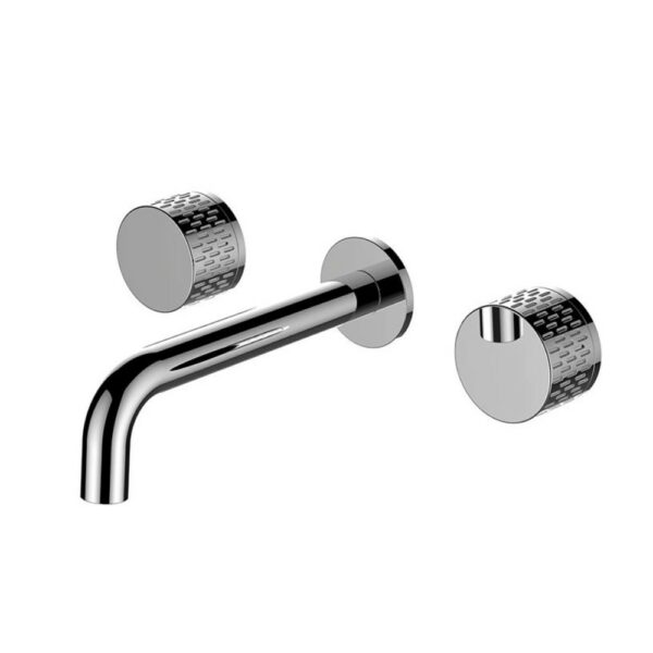 8 LINLI Grifo de Pared para Lavabo con Doble Asa Acabado Dorado