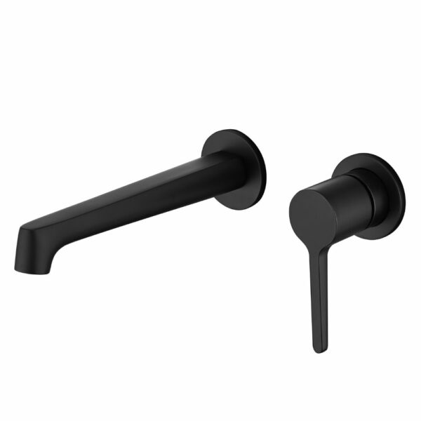 Round Wall Mounted Mixer Taps Minimalist Style Matching Set - Imagen 5