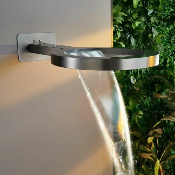 Innovative Round Wall Mounted Waterfall Shower Dual Spray - Imagen 6