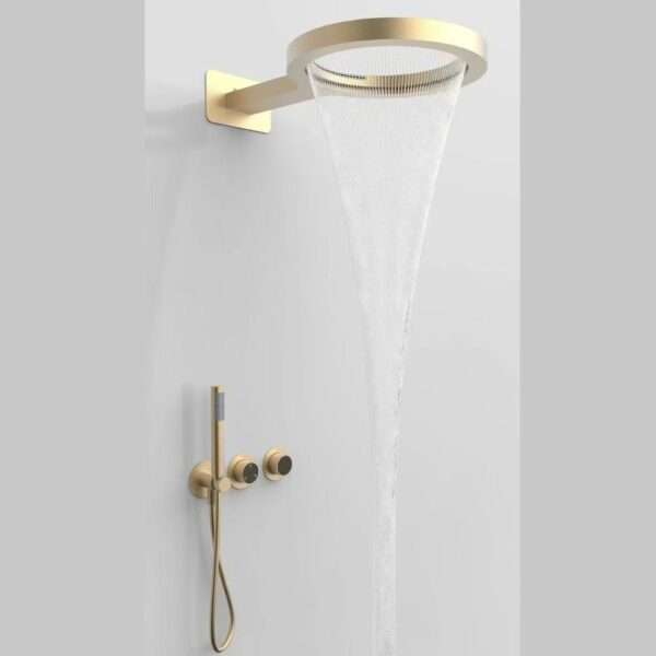 Innovative Round Wall Mounted Waterfall Shower Dual Spray - Imagen 9