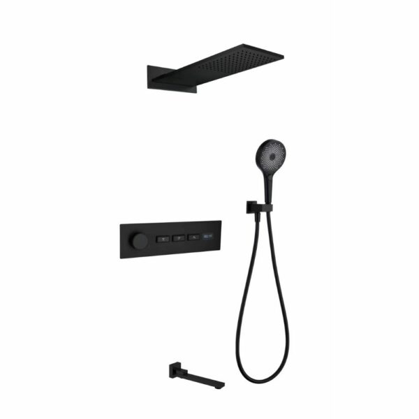 LL1113 2 Luxury Wall Mounted Thermostatic Shower With Piano Panel - Imagen 4