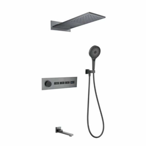 LL1113 3 Luxury Wall Mounted Thermostatic Shower With Piano Panel - Imagen 3
