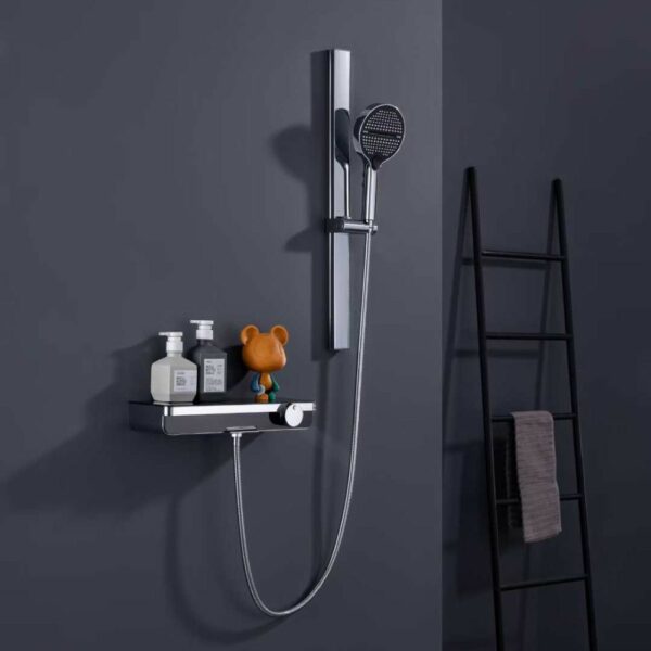 LL1115 8 LINLI Modern Shower Faucet With Slide Bar Brass Mixer - Imagen 6
