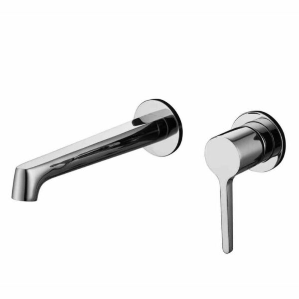 Round Wall Mounted Mixer Taps Minimalist Style Matching Set - Imagen 2