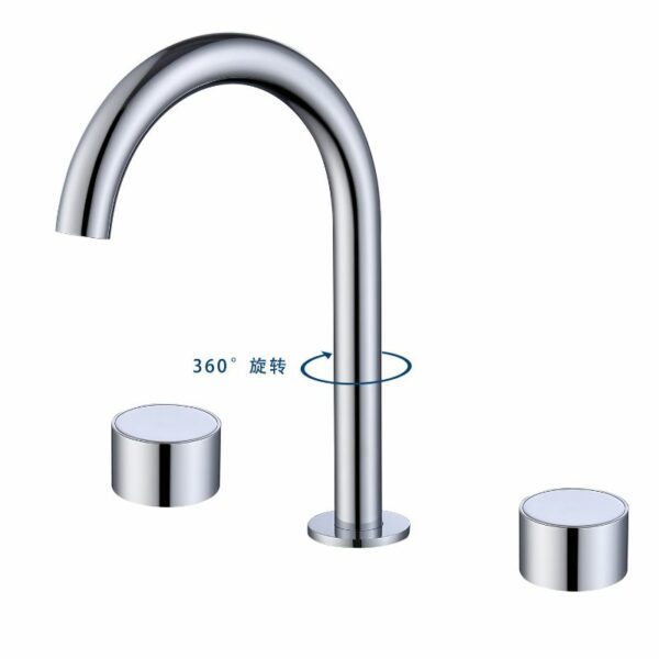 LL6105 Grifería para lavabo de baño Mezclador de 3 orificios y dos asas redondas