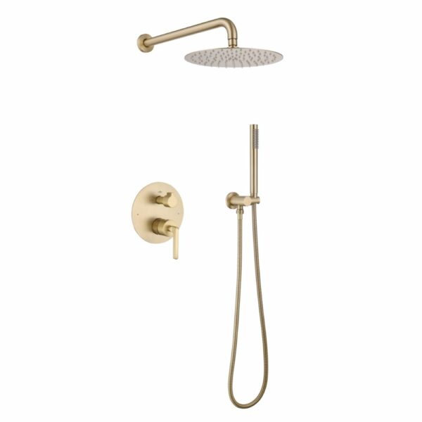LLMC01 4 Concealed Shower Mixer Taps With Thin Round Showerhead - Imagen 3