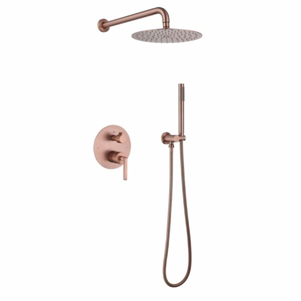 LLMC01 5 Concealed Shower Mixer Taps With Thin Round Showerhead - Imagen 8