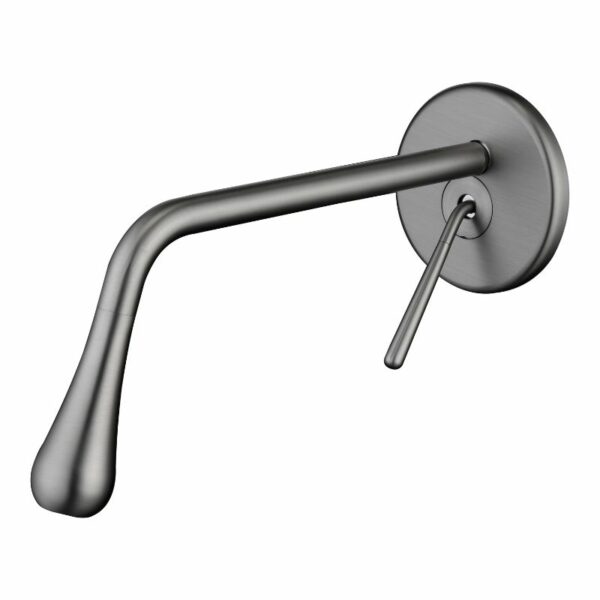 Grifo mezclador empotrado con elegante caño en forma de lágrima