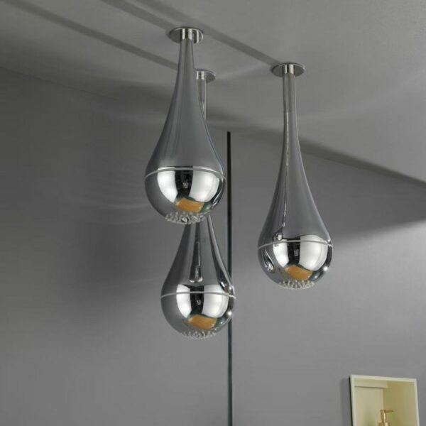 LLSD05 2 Luxury Ceiling Rainfall Shower With 3 Showerhead Droplet - Imagen 4