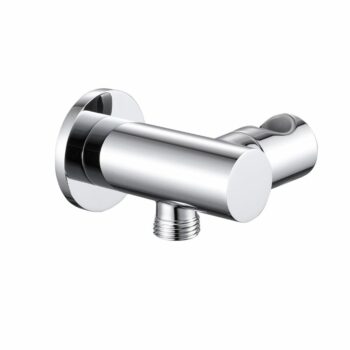 Adjustable Round Shower Holder With Outlet For Hose Handheld
