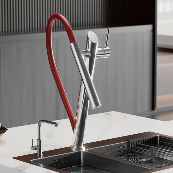 EF80C63C D21B 4E93 B058 D1B3643C8AB8 Brass Luxury Kitchen Mixer Innovative Streamlined Design - 图片 7